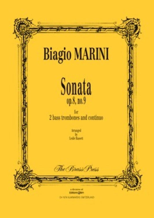 Sonata Op 8 No 9 For 2 Bass Trombones Book