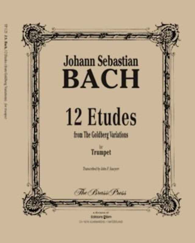 12 Etudes From Goldberg Variations Trumpet Book