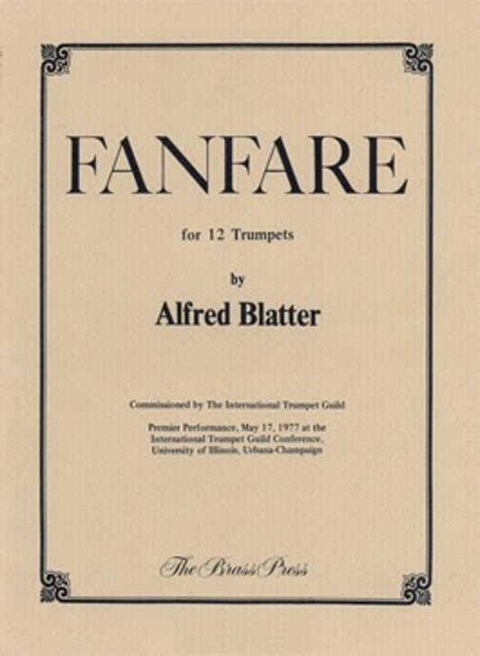 Fanfare For Twelve Trumpets Book
