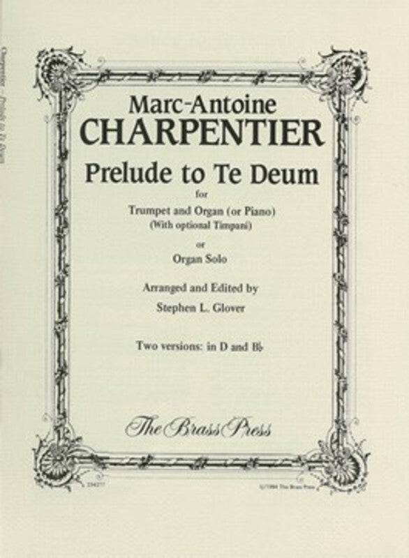 Prelude To Te Deum Trumpet And Organ Book