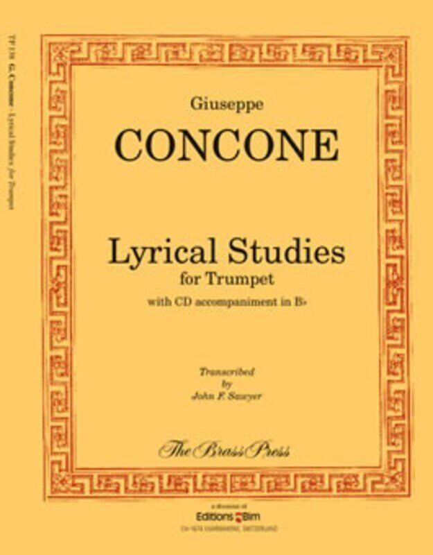Concone Lyrical Studies for Trumpet Book and CD