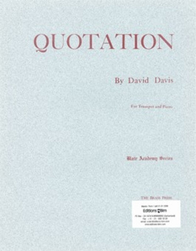 Quotation Trumpet Piano Book