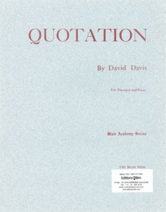 Quotation Trumpet Piano Book
