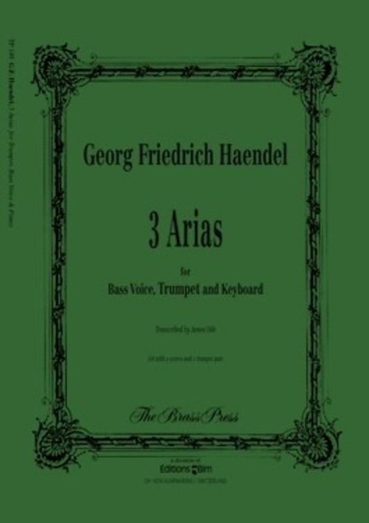 Arias 3 Bass Voice Trumpet/Piano Book