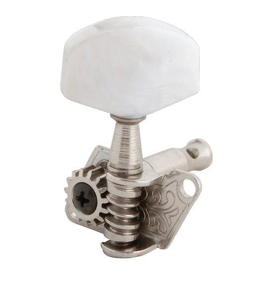 Custom Eagle Banjo Machine Heads 5-String with White Pearloid Nickel Finish