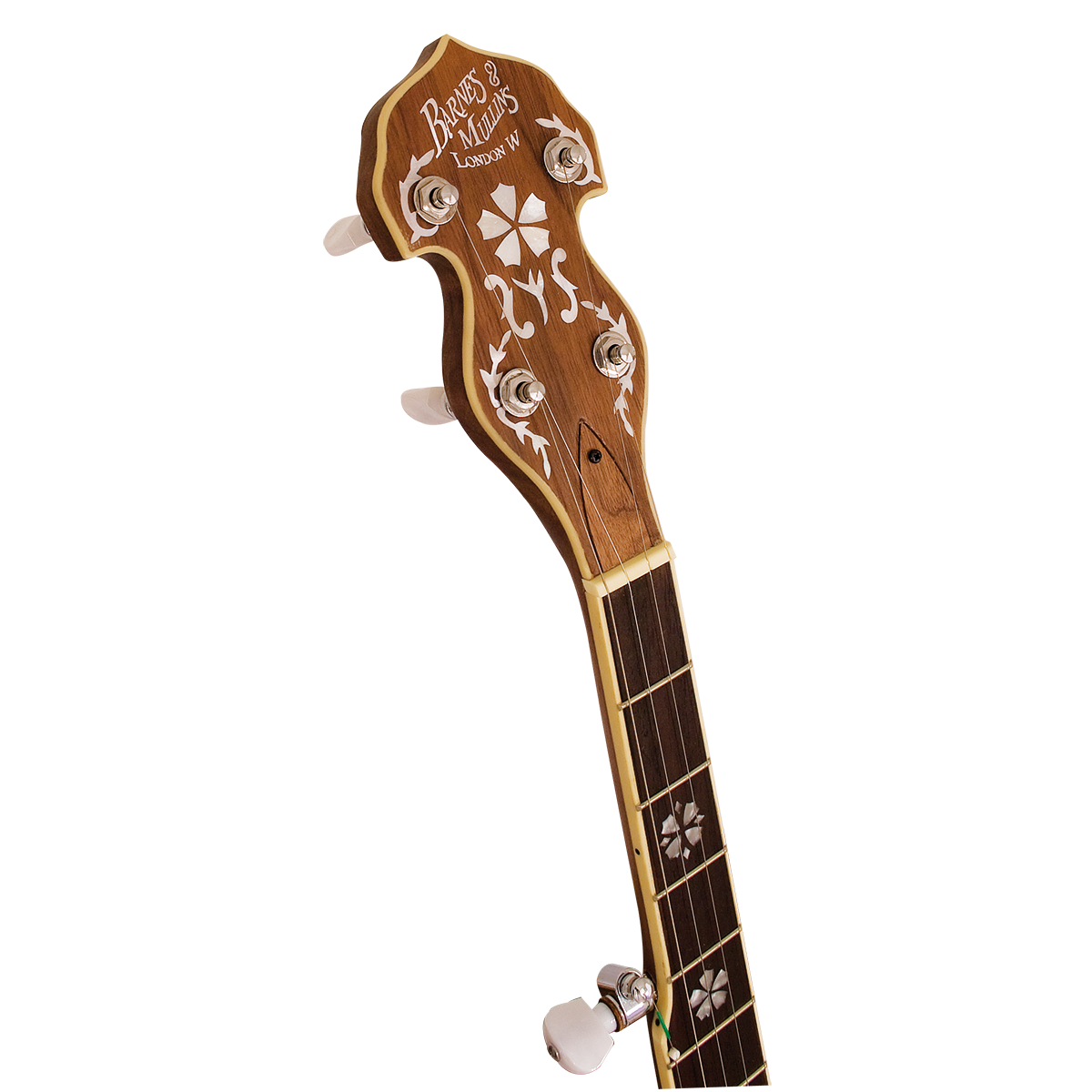 Barnes & Mullins BJ500BW Empress 5-String Banjo with Closed Back Burl Walnut Resonator and Geared Machine Heads — view 4