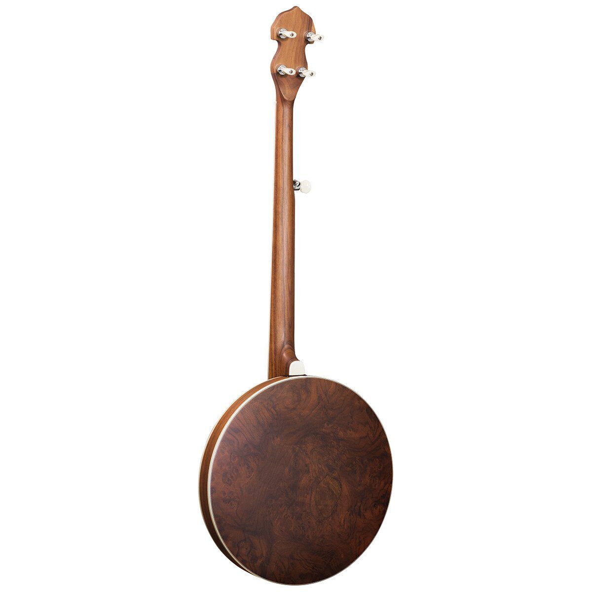 Barnes & Mullins BJ500BW Empress 5-String Banjo with Closed Back Burl Walnut Resonator and Geared Machine Heads — view 8
