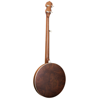 Barnes & Mullins BJ500BW Empress 5-String Banjo with Closed Back Burl Walnut Resonator and Geared Machine Heads — view 6