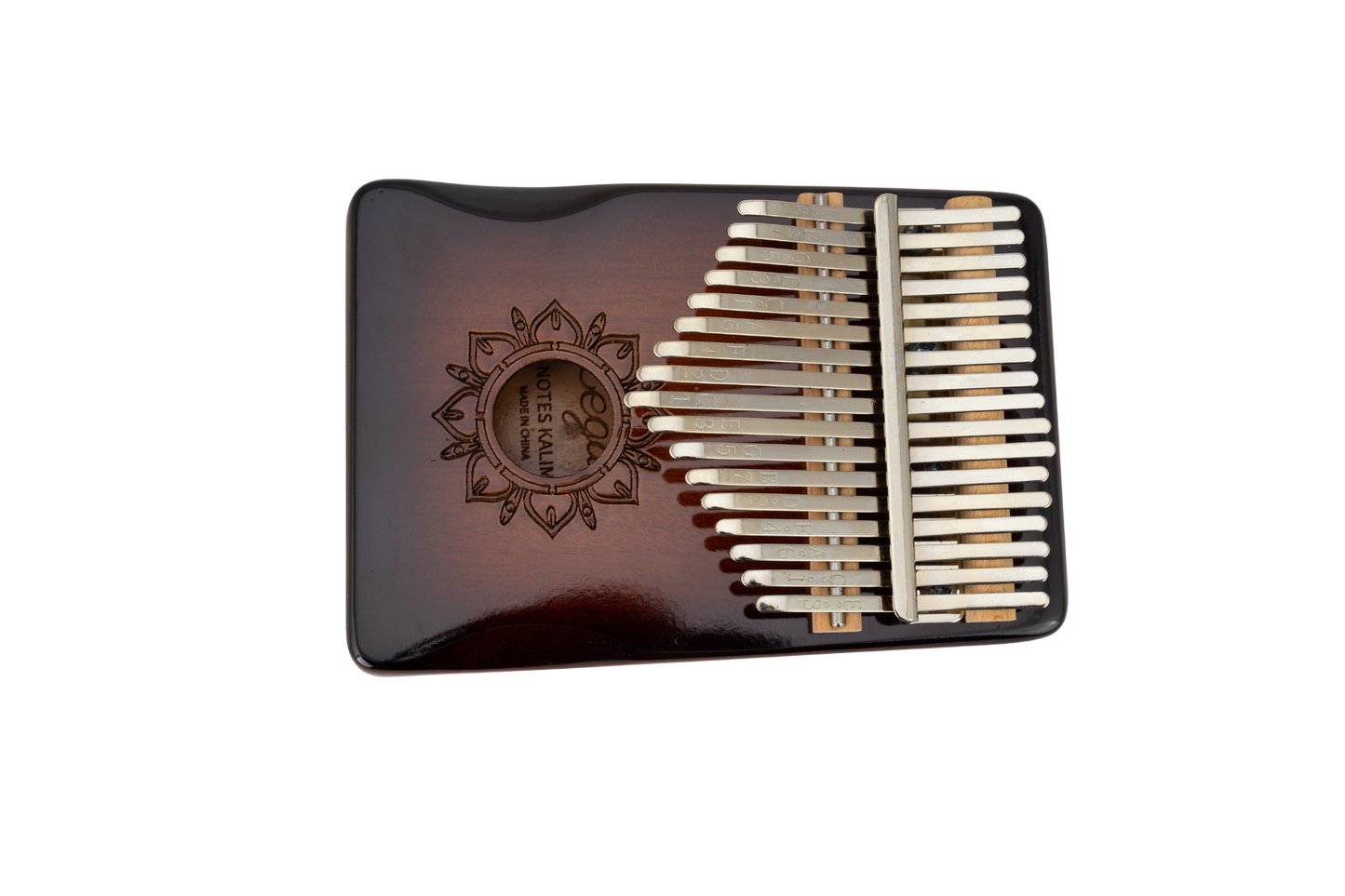CEGA 17-Key Box Kalimba with Stand and Case - Sunburst Finish — view 3