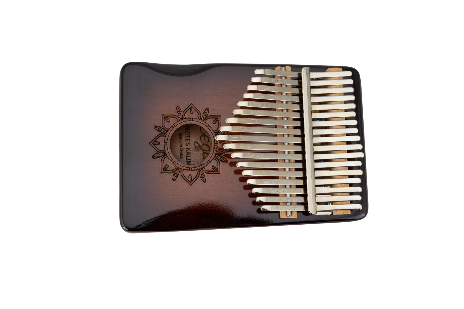 CEGA 17-Key Box Kalimba with Stand and Case - Sunburst Finish — view 3