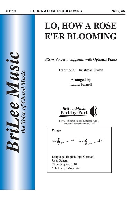Lo How A Rose Eer Blooming Ssa Octavo