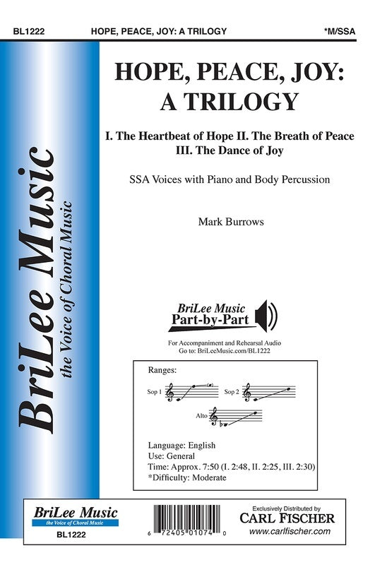 Hope Peace Joy A Trilogy Ssa Octavo