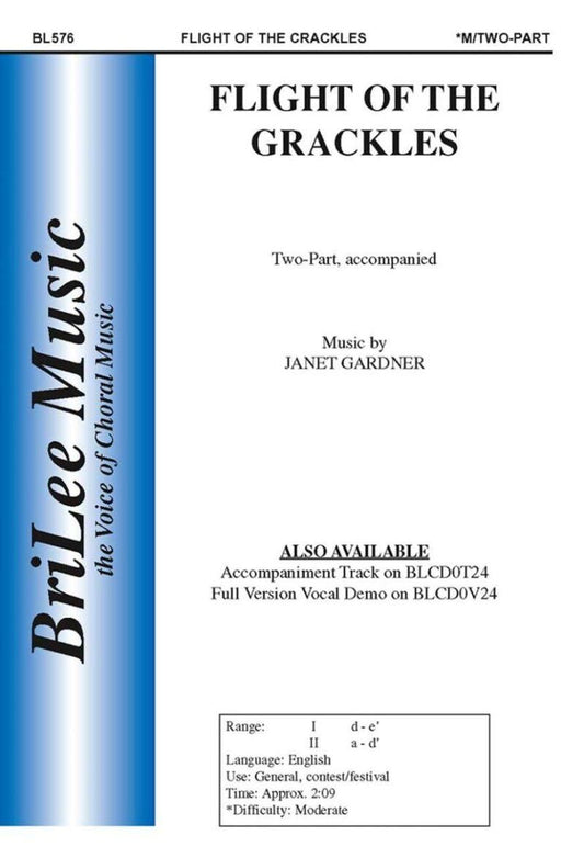 Flight of the Grackles 2 Part Choral Sheet Music by BriLee Music, 12 Pages