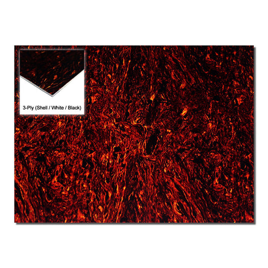 GT 3-Ply Blank Pickguard in Shell, 28.7cm x 24cm, Thickness: 3-Ply Shell/White/Black