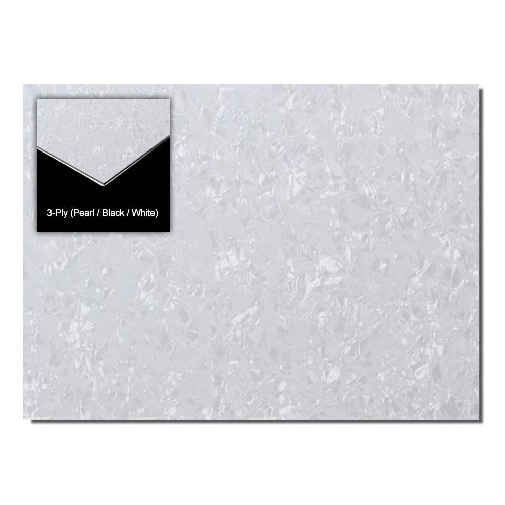 GT 3-Ply Blank Pickguard White Pearl 28.7cm x 24cm