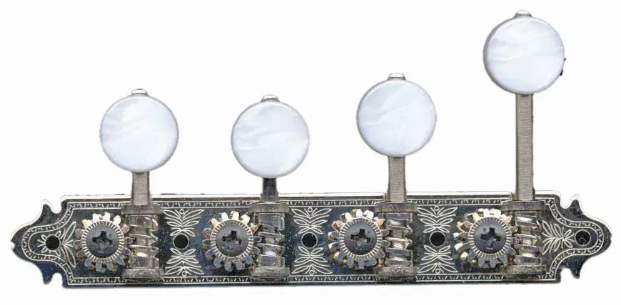 Gotoh Mandolin Machine Heads F Style 23mm Nickel with Pearloid Buttons