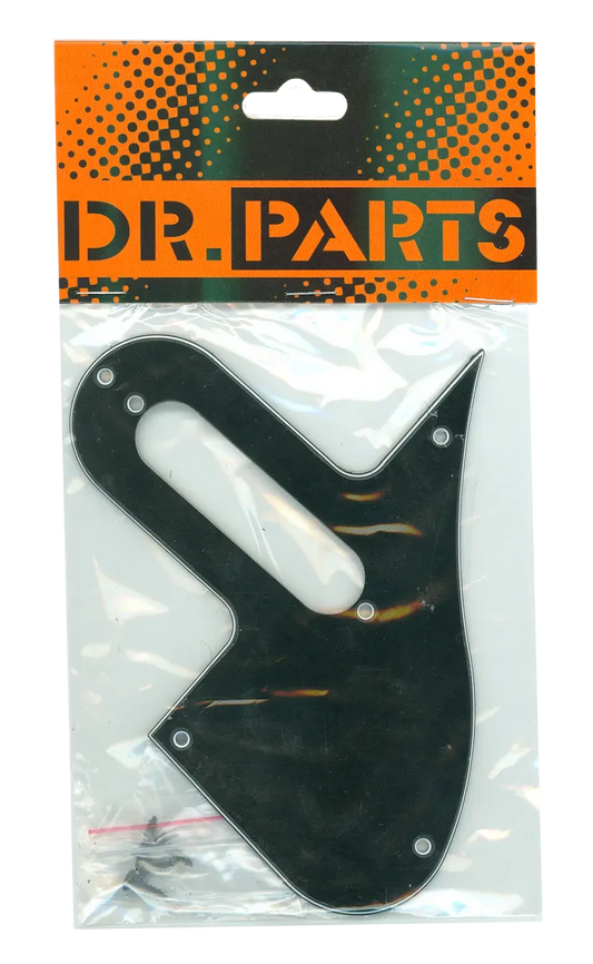 Dr Parts Mandolin Scratchplate 3 Ply Black with Pickup Rout