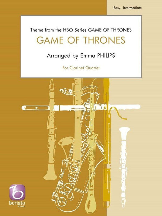 Game of Thrones Theme for Clarinet Quartet by Ramin Djawadi, Arranged by Emma Philips
