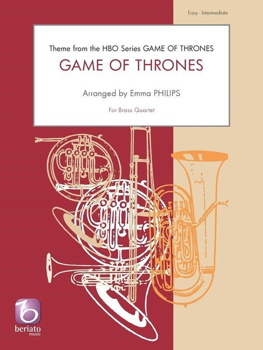 Game of Thrones Theme for Brass Quartet by Ramin Djawadi, Arranged by Emma Philips, Beriato Music