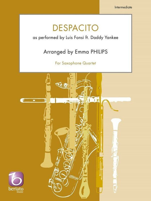 Despacito for Saxophone Quartet by Emma Philips - Beriato Music
