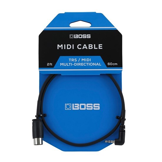 BOSS BMIDI-2-35 2ft MIDI to Mini TRS Cable - 3.5mm TRS & 5-Pin DIN Connectors for BOSS Pedals — view 5