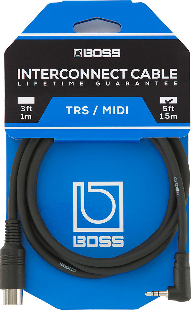 BOSS BMIDI-5-35 5ft MIDI to Mini TRS Cable - 1/8 TRS to 5-Pin MIDI Connector for Instruments and Effects — view 3