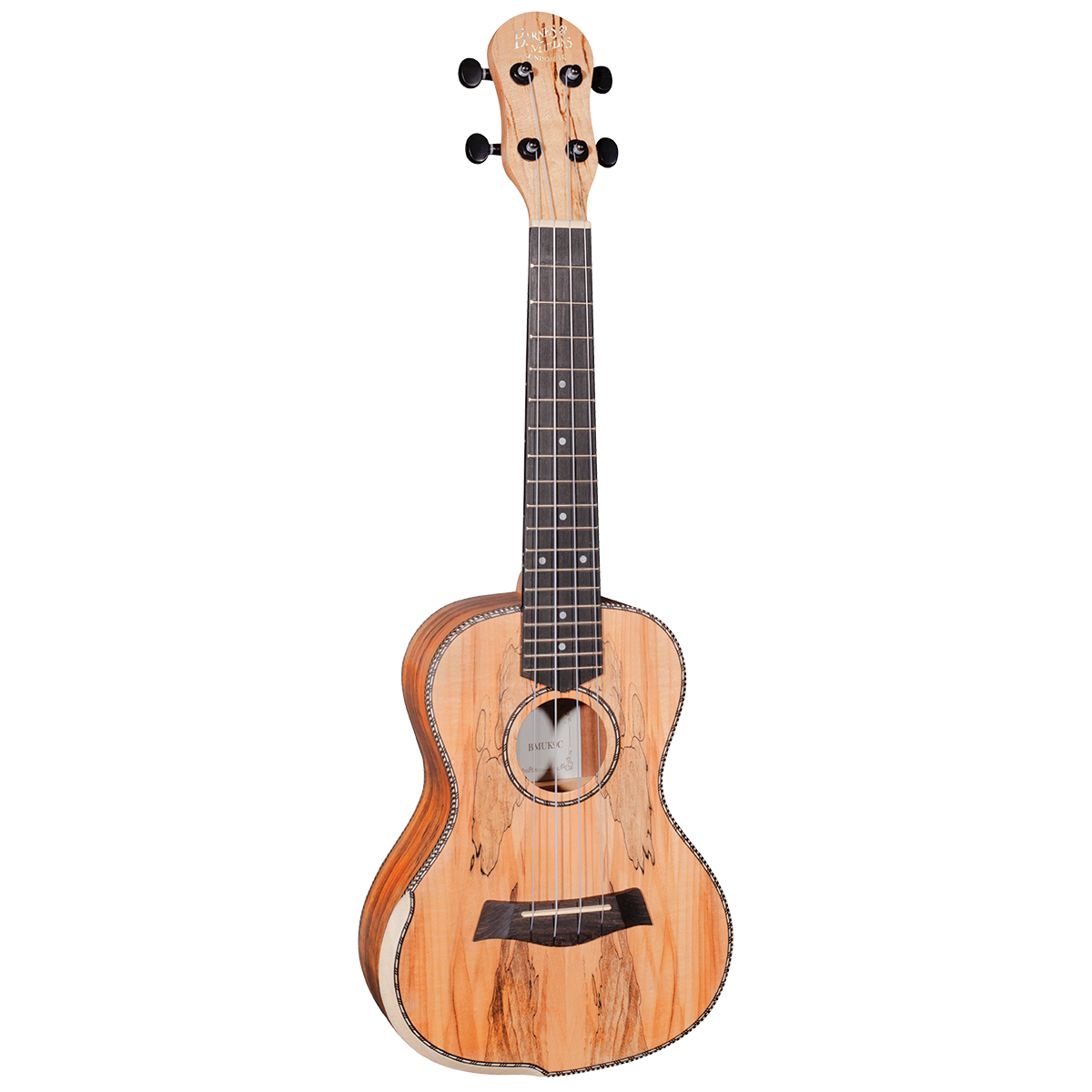 Barnes & Mullins BMUK9C Concert Spalt Maple Ukulele with Composite Wood Fingerboard and Natural Satin Finish
