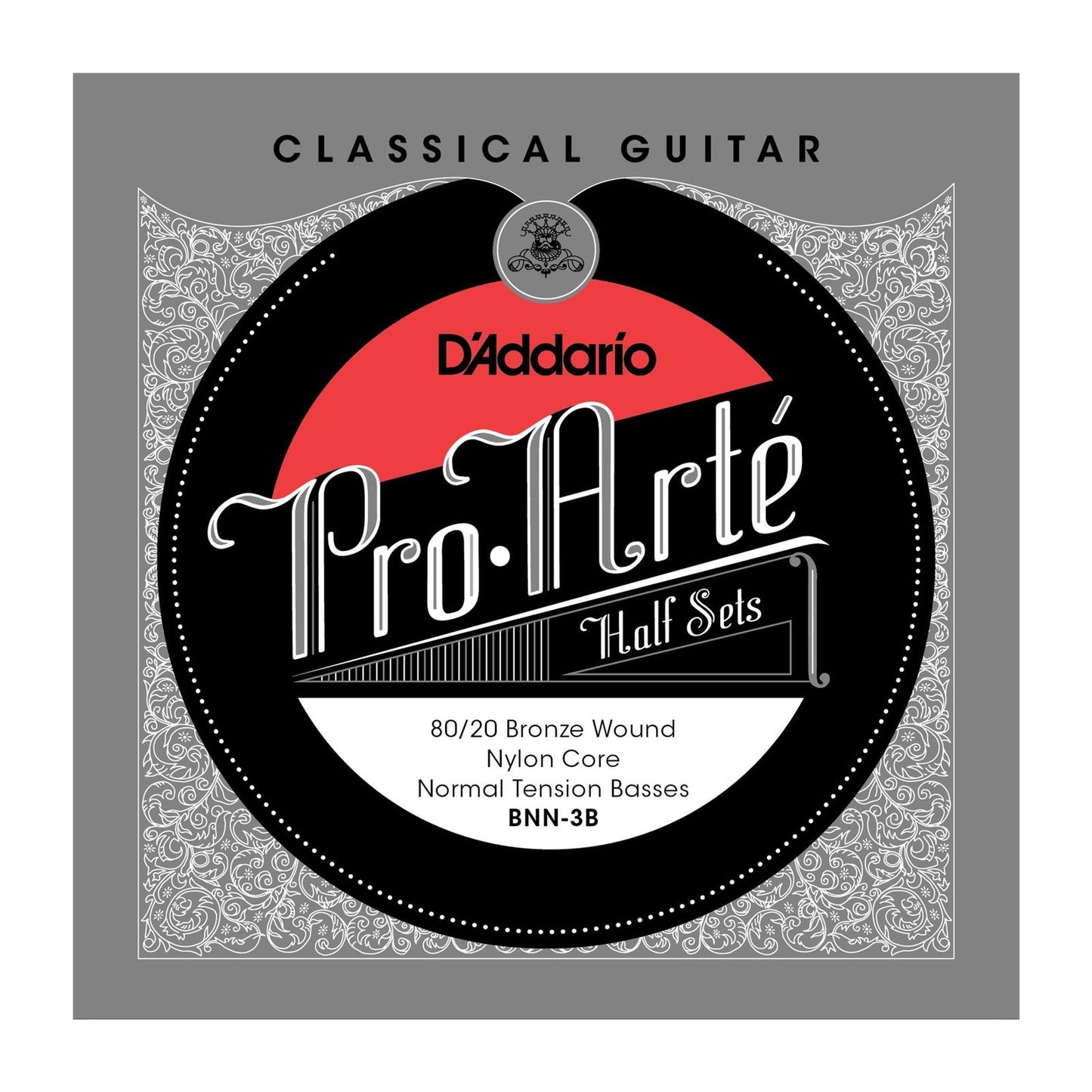 D'Addario BNN-3B Pro-Arte 80-20 Bronze on Nylon Core Classical Guitar Half Set, Normal Tension