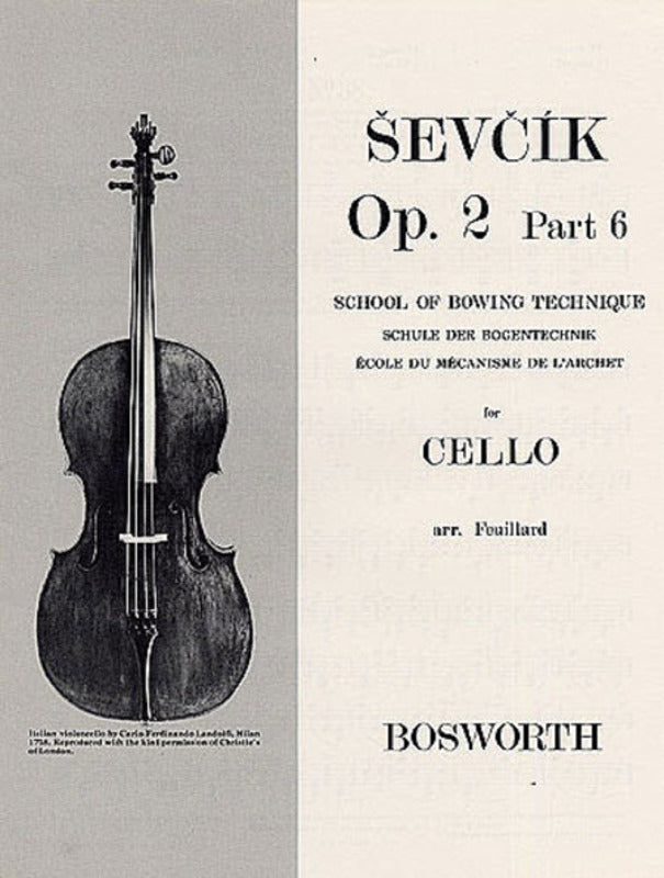 Sevcik Cello Studies Op 2 Pt 6 (Softcover Book)