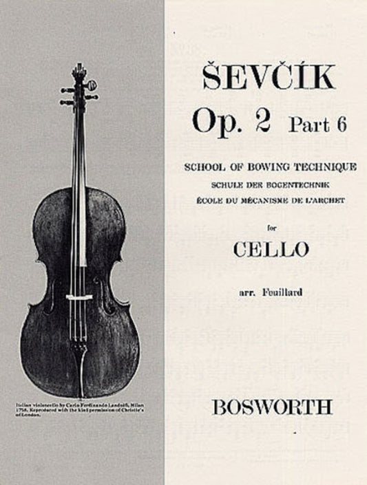 Sevcik Cello Studies Op 2 Pt 6 (Softcover Book)