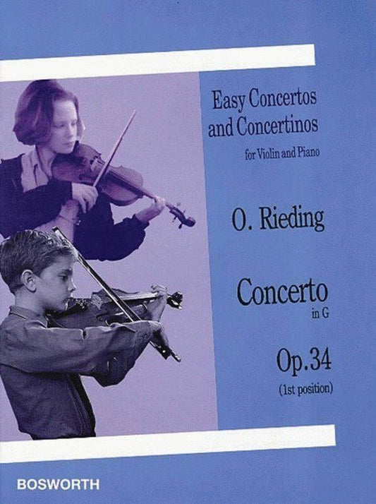 Rieding Concerto in G Major Op. 34 for Violin and Piano, Easy Concertos Series