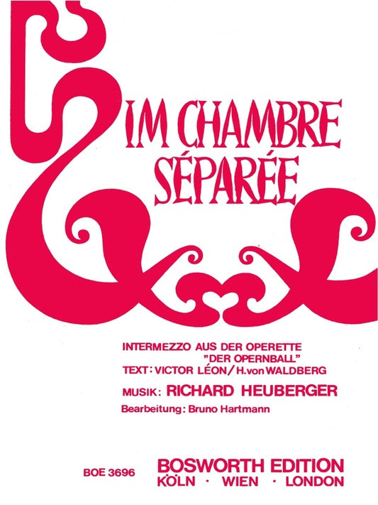 Heuberger Im Chambre Separee Piano(Archive Book