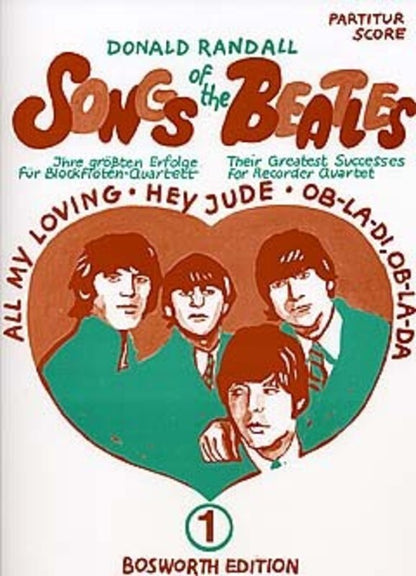 Beatles Songs Of Book 1 Recorder Quartet Book