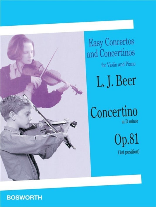 Beer - Concertino D Minor Op 81 Violin/Piano (Softcover Book)