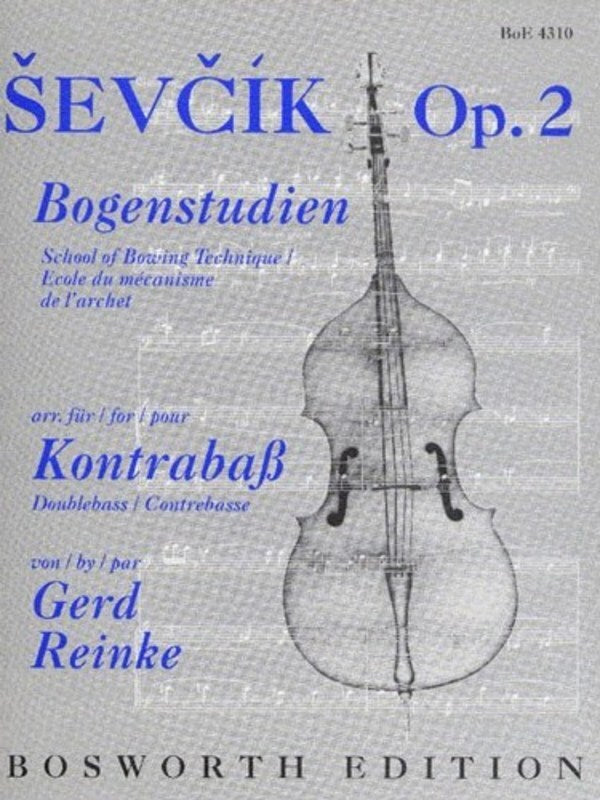 Sevcik School Bowing Tech.Op.2 Double Bass Book
