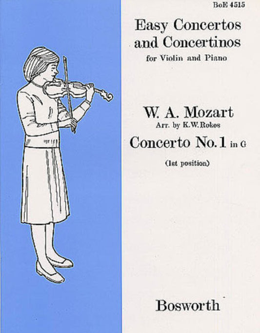 Mozart - Concerto No 1 G Violin/Piano (1st Position) (Softcover Book)