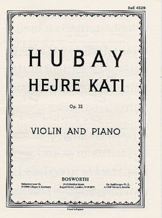 Hubay - Hejre Kati Op. 32 for Violin and Piano