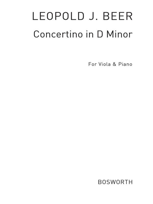 Beer - Concertino D Minor Op 81 Viola/Piano (Pod) (Softcover Book)