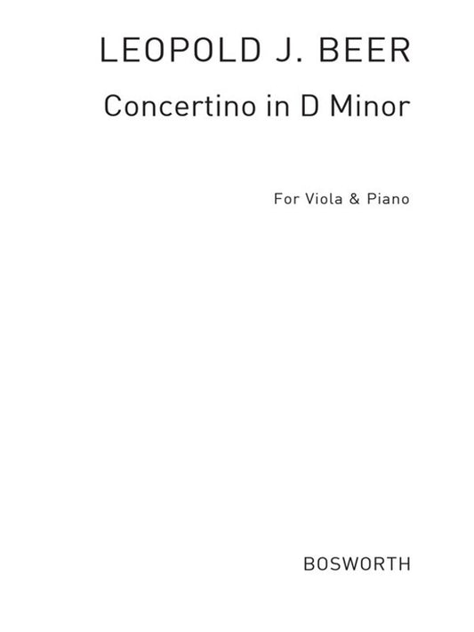 Beer - Concertino D Minor Op 81 Viola/Piano (Pod) (Softcover Book)