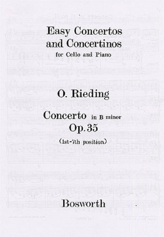 Rieding - Concerto B Minor Op 35 Cello/Piano (Softcover Book)