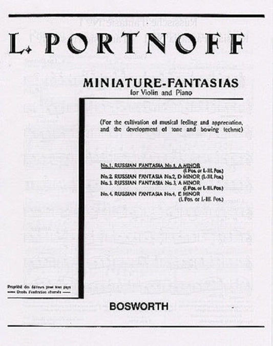 Portnoff - Russian Fantasia No 1 Violn/Piano (Softcover Book)