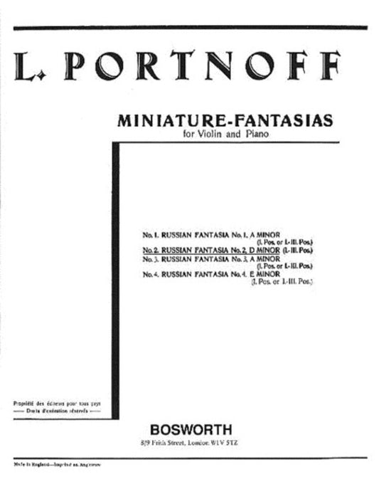 Portnoff - Russian Fantasia No 2 Violn/Piano (Softcover Book)