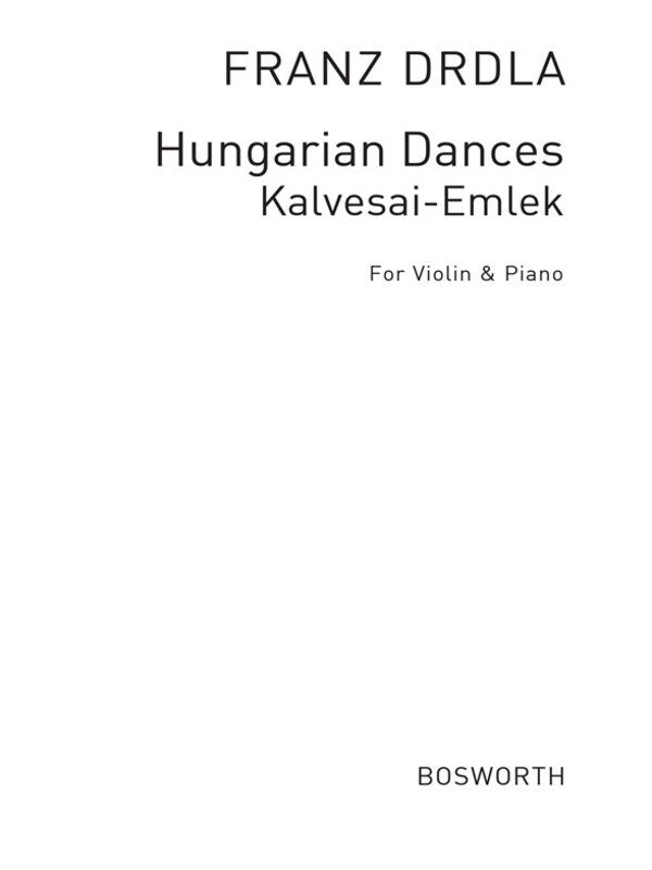 Drdla - Hungarian Dance Op 30 No 5 Violin/Piano (Softcover Book)