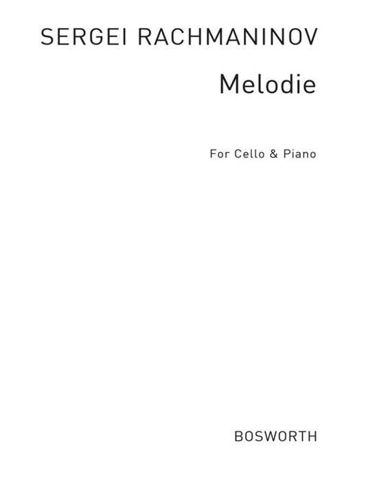 Melodie For Cello And Piano Op.3 No.3 Book