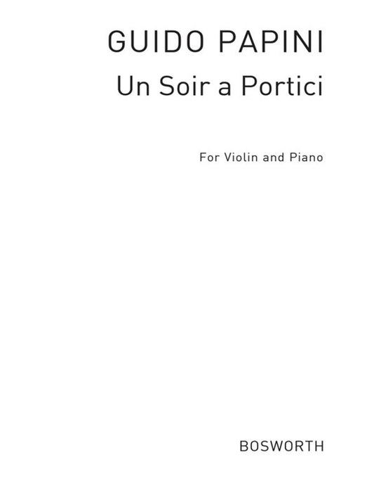 Papini Un Soir A Portici Violin And Piano(Arc) Book