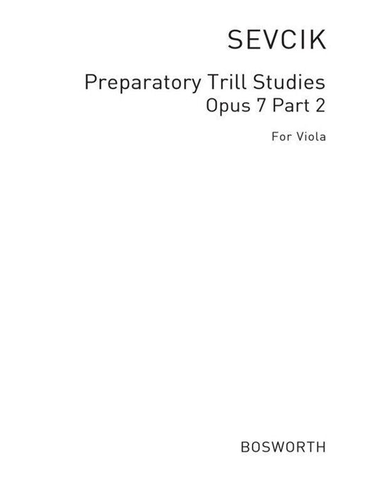 Sevcik Preparatory Trill Studies Op. 7 Pt 2 for Viola