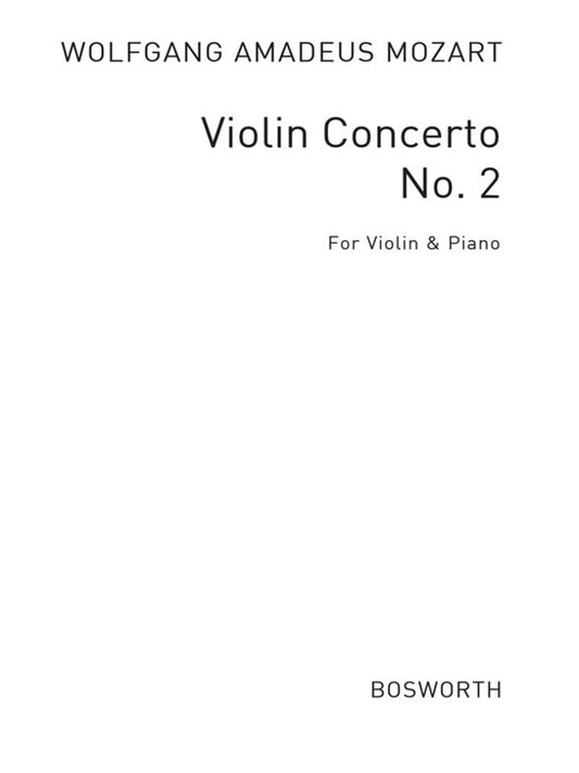 Mozart Concerto D K211(1st Pos)Violin/Piano Book