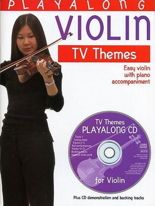 Playalong Violin TV Themes Softcover Book/CD