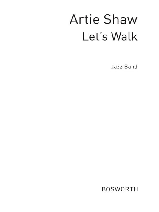Lets Walk Je Score/Parts Shaw(Archive Ed)