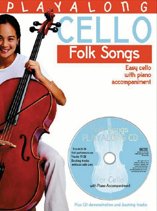 Playalong Folksongs Cello/Piano Acc Book/CD Book